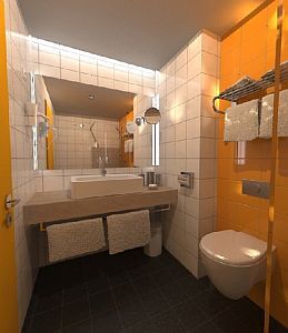 Stanza da bagno all'Hotel Park Inn Budapest - hotel 4 stelle nel centro di Budapest